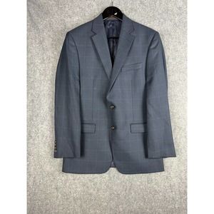 Lauren Ralph Lauren Men's Size 38 R Sport Coat Blazer Two Button Navy Plaid